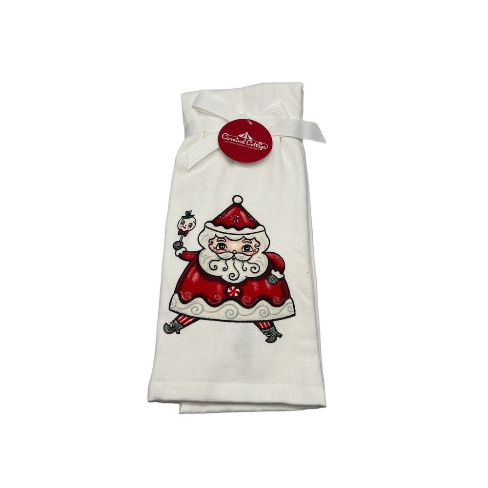 Johanna Parker Santa Kitchen Towel Set Of 2